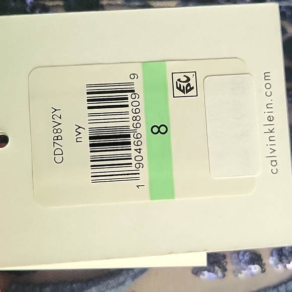 Calvin Klein size 8 evening wear dress navy blue sequence. - Picture 3 of 4